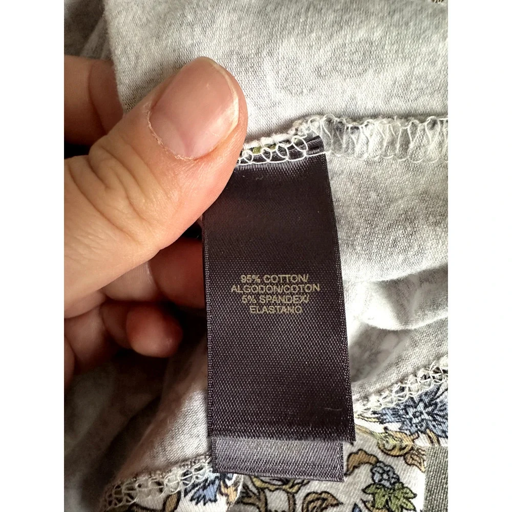 Liz Claiborne Top Women 3X Floral Gathered Dainty Ditzy boho cottagecore vtg 90s - Picture 7 of 7